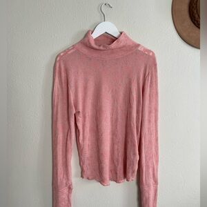 Free People Lace Long Sleeve Layering Shirt L